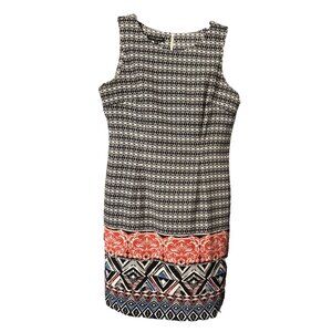 Mario Serrani Italy Women's Stretch Shift Sleeveless Dress Size 12 NWOT Zipper